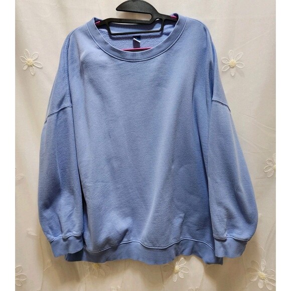 Old Navy Women XL Light Blue Oversized Sweater Basic Comfort Soft Solid Lounge - Picture 1 of 12